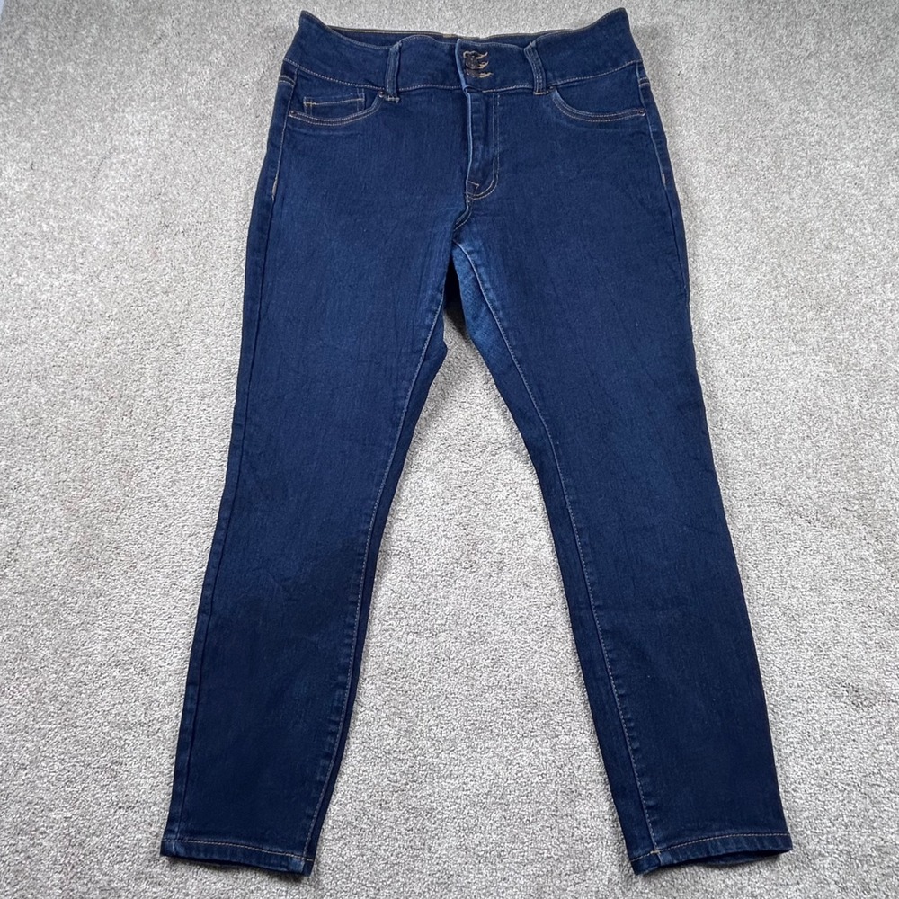 Faith‎ Jeans Womens 14P Dark Wash Skinny Denim High Rise Petite Blue Jeans